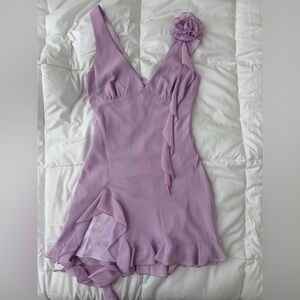 Whitefox Elegant Lavender Sleeveless Dress